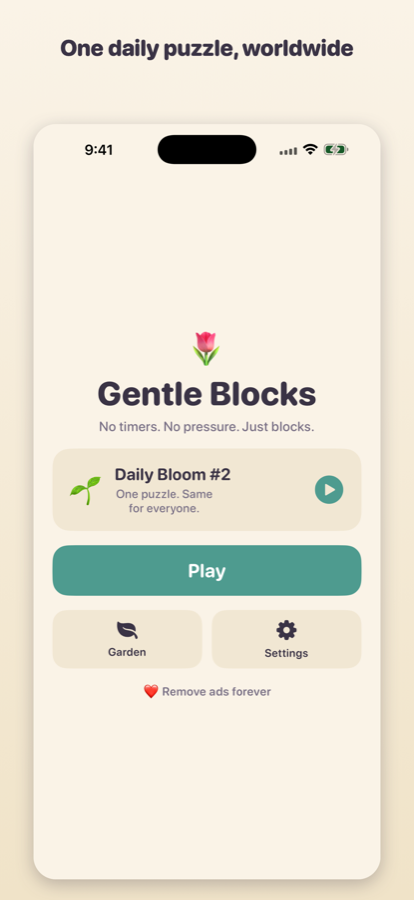 Daily puzzle screen